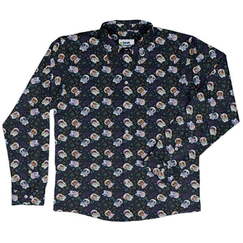 Aussie - Nauts Long Sleeve Button Up Shirt Geek Nerd adult sizing Design by Ardi Tong FLOW DESC WRITING