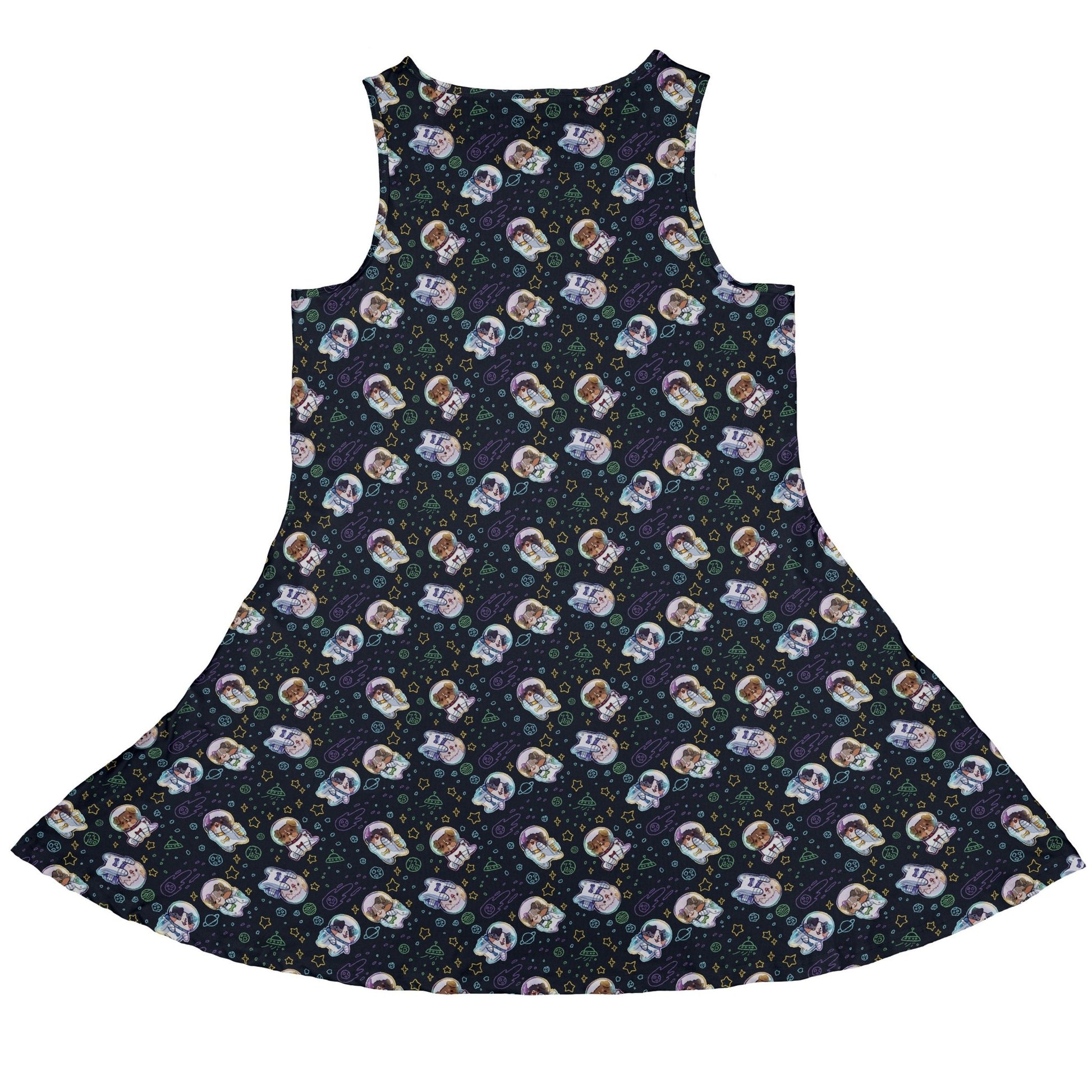Aussie - Nauts Dress Geek Nerd Design by Ardi Tong lx - C outer space & astronaut print