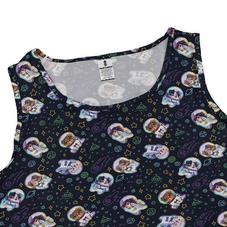 Aussie - Nauts Dress Geek Nerd Design by Ardi Tong lx - C outer space & astronaut print
