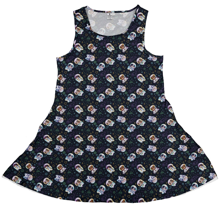Aussie - Nauts Dress Geek Nerd Design by Ardi Tong lx - C outer space & astronaut print