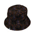 Autumn Bat Bucket Hat Black Stitching