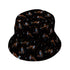 Autumn Fox Bucket Hat Black Stitching