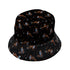 Autumn Fox Bucket Hat Gray Stitching