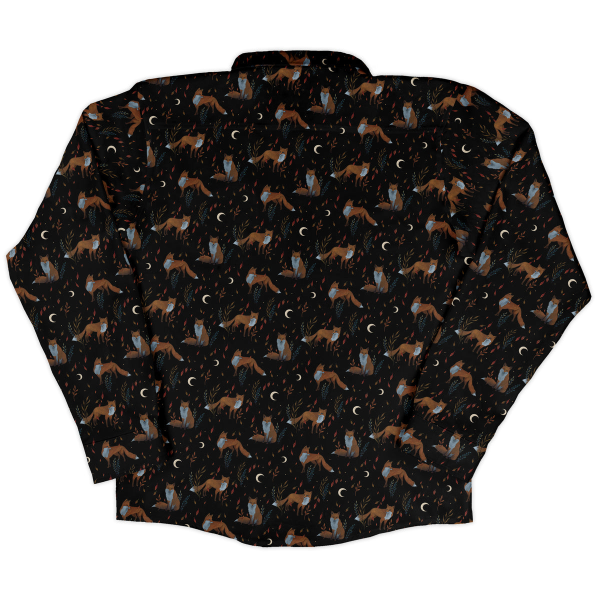 Autumn Fox Long Sleeve Button Up Shirt back