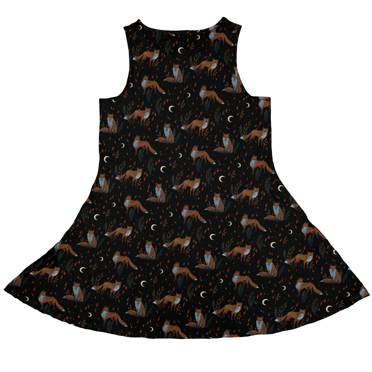 Autumn Fox Sleeveless Dress back