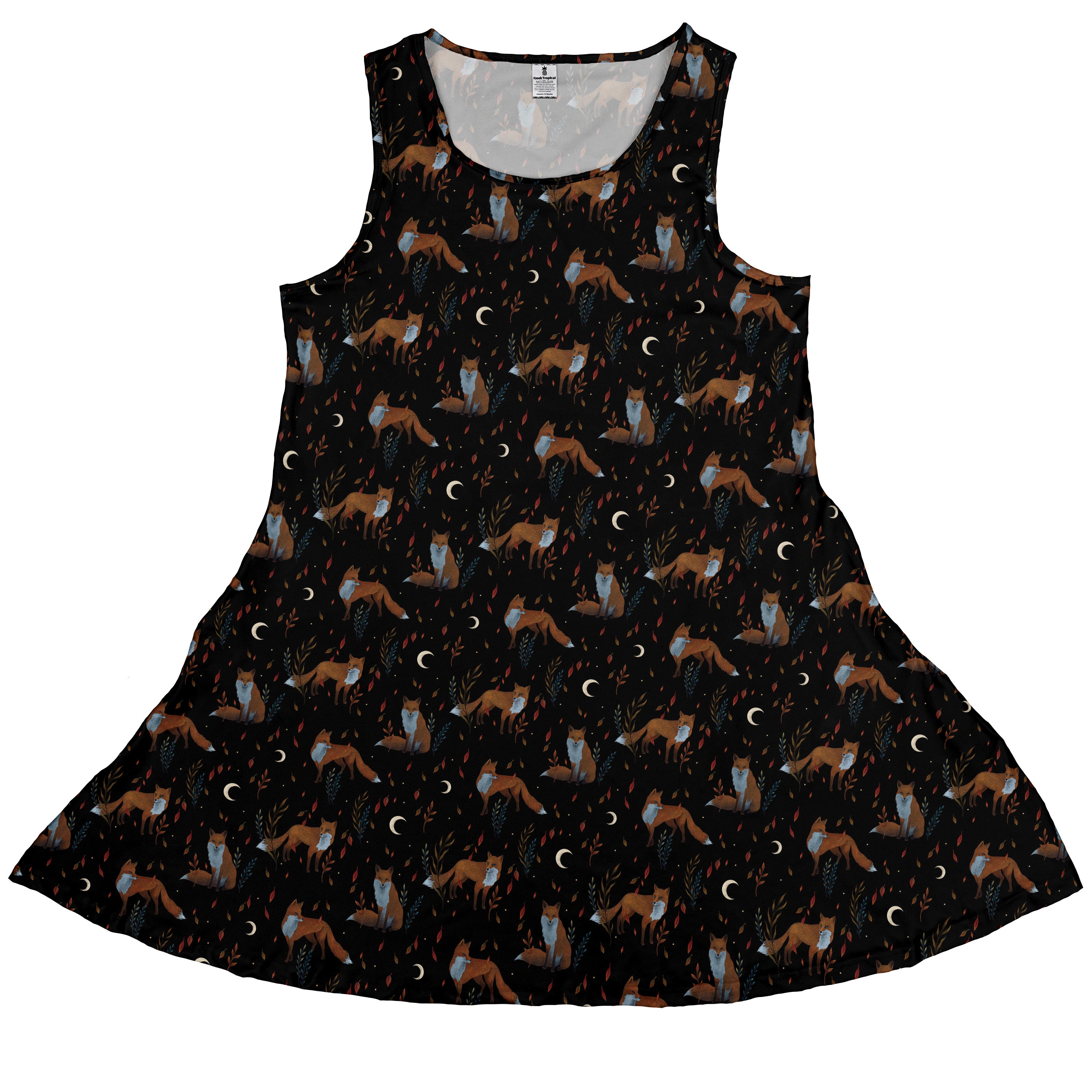 Autumn Fox Sleeveless Dress front
