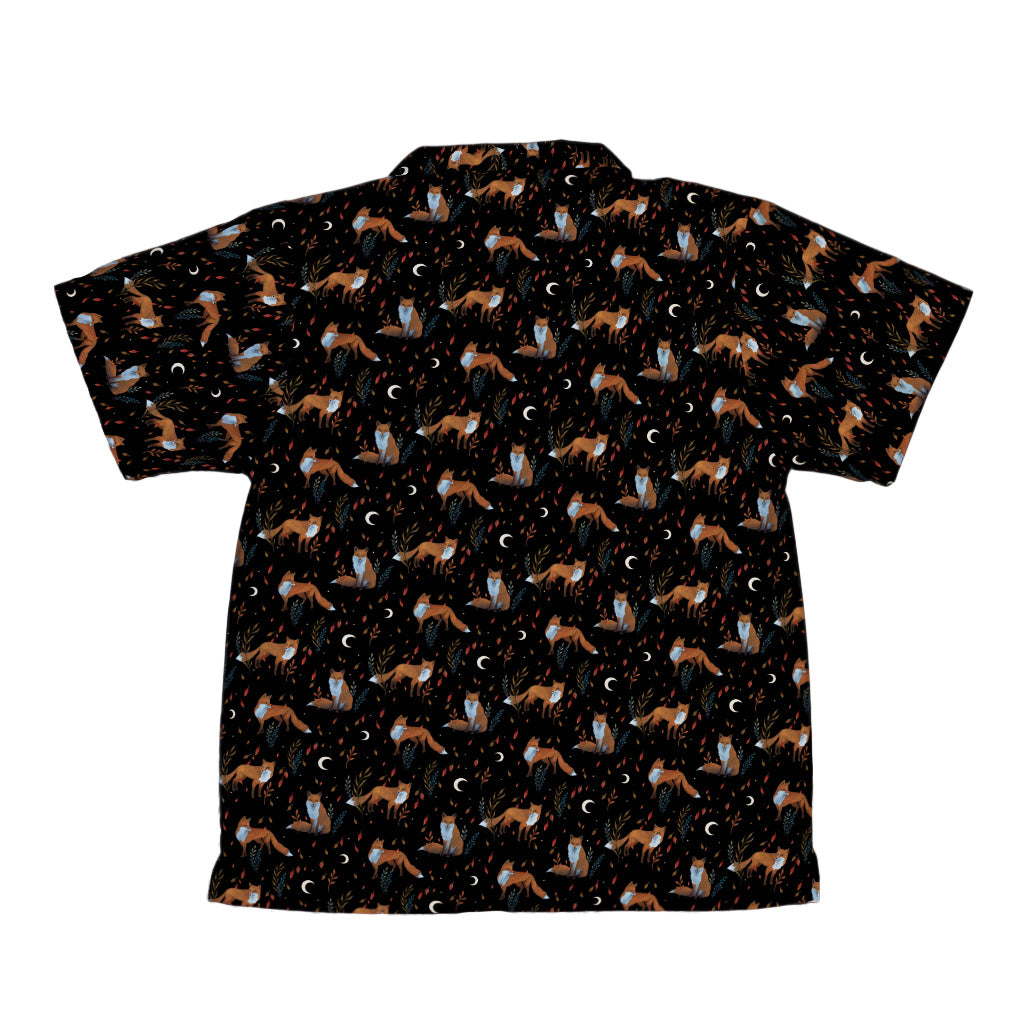 Autumn Fox Youth Hawaiian Shirt Back