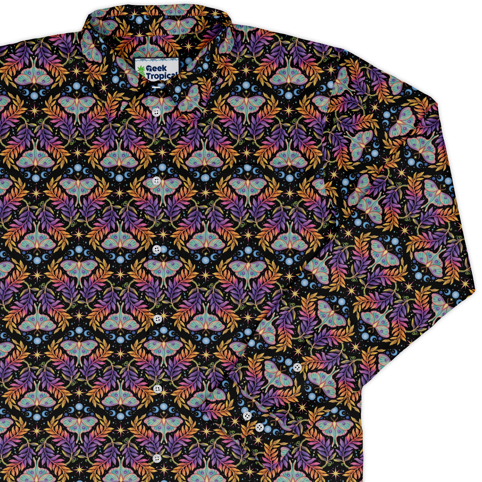 Autumn Luna Moth Long Sleeve Button Up Shirt Old Long Sleeve Button Up Shirt cover