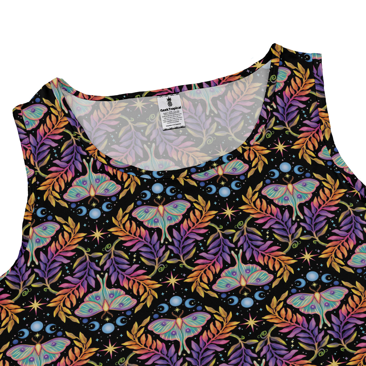 Autumn Luna Moth Sleeveless Dress close front