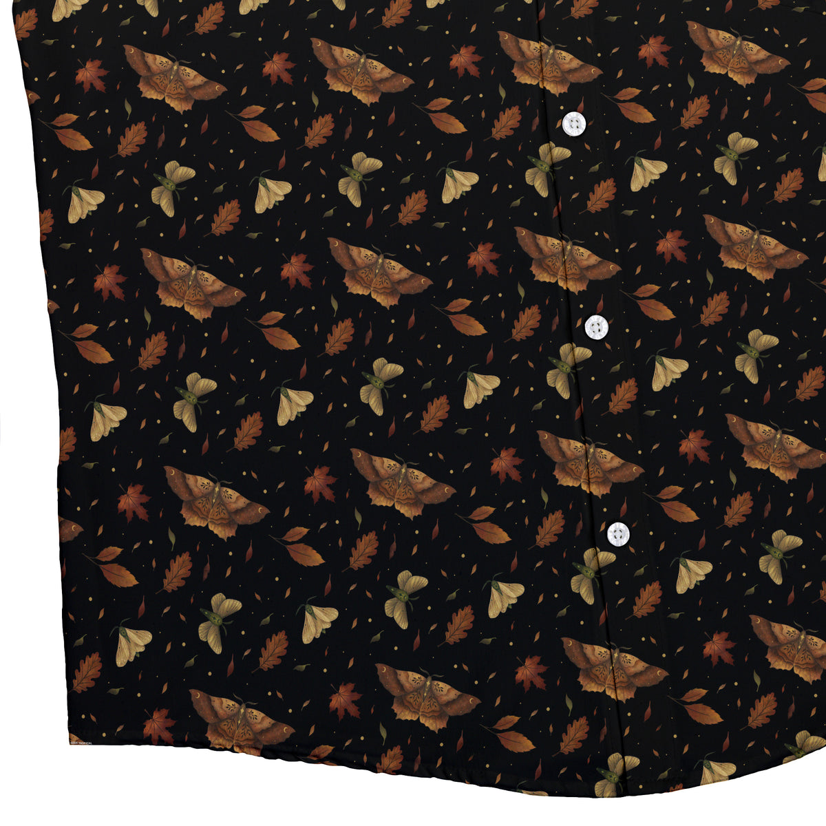 Autumn Moth Button Up Shirt Bottom Corner