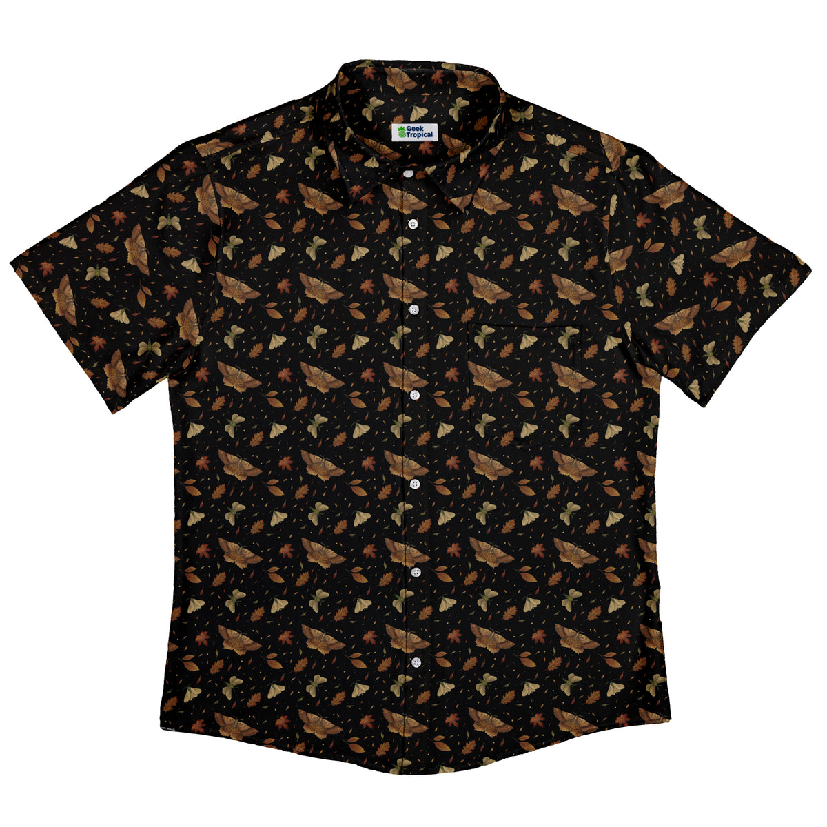 Autumn Moth Button Up Shirt Flat Front