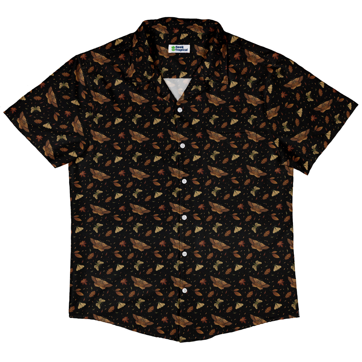 Autumn Moth Button Up Shirt Hawaiian Front