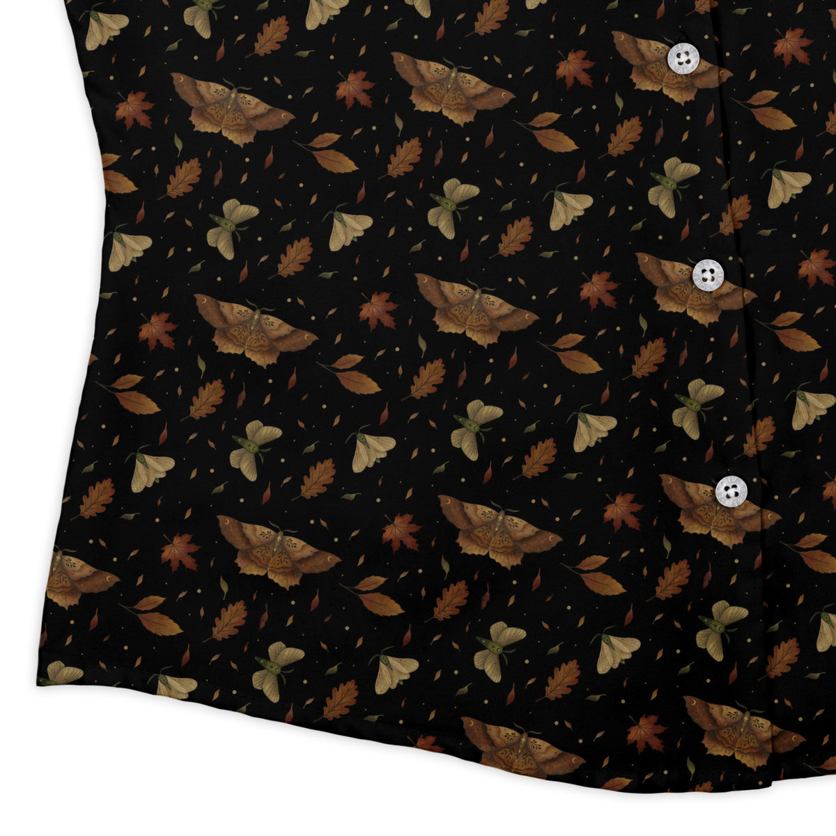 Autumn Moth Curvy Button Up Shirt womens corner