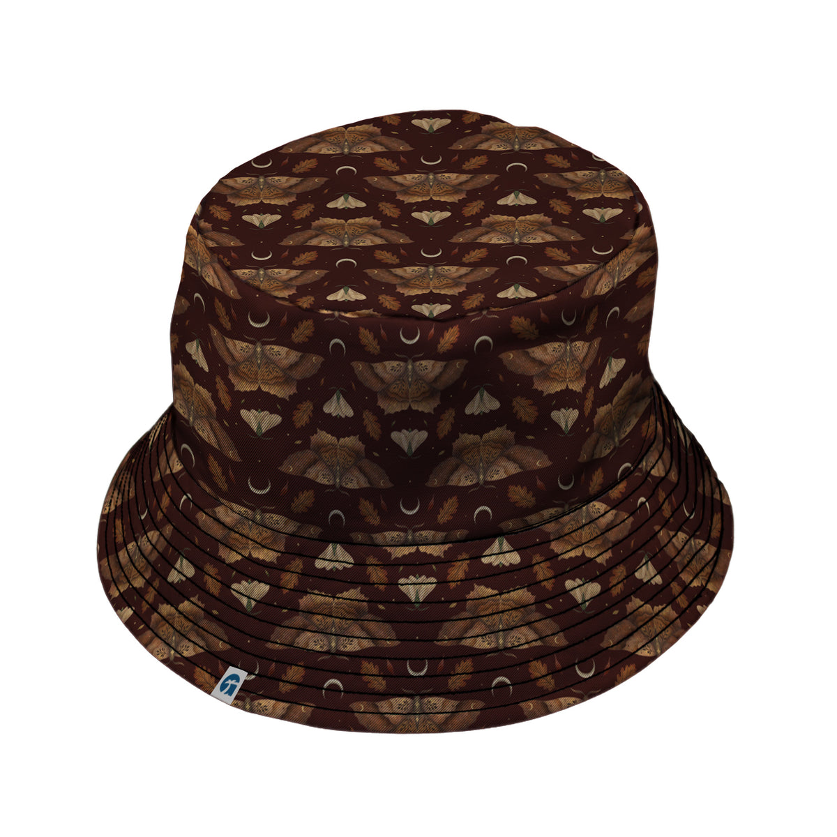 Autumn Moth Dawn Bucket Hat Black Stitching