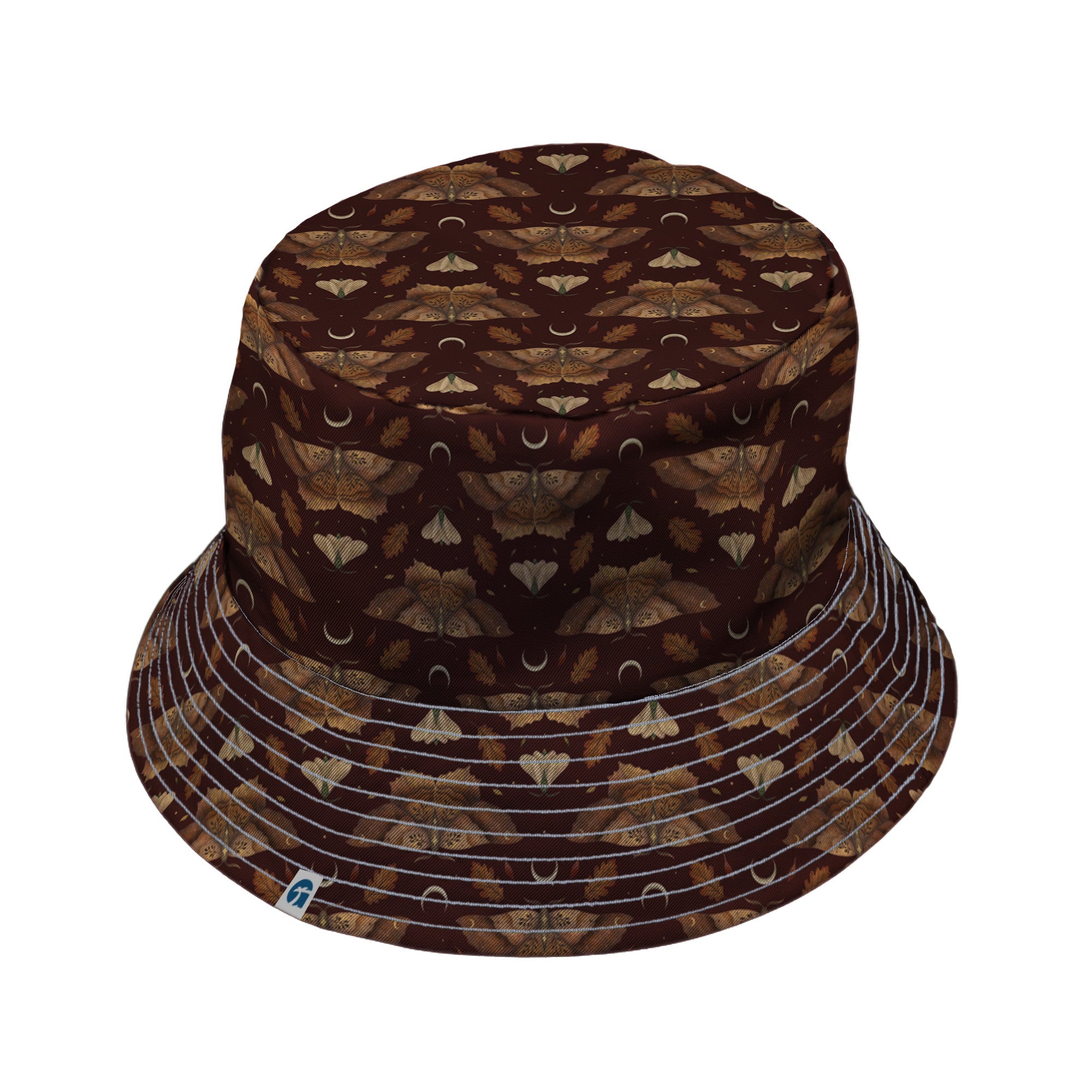 Autumn Moth Dawn Bucket Hat Gray Stitching