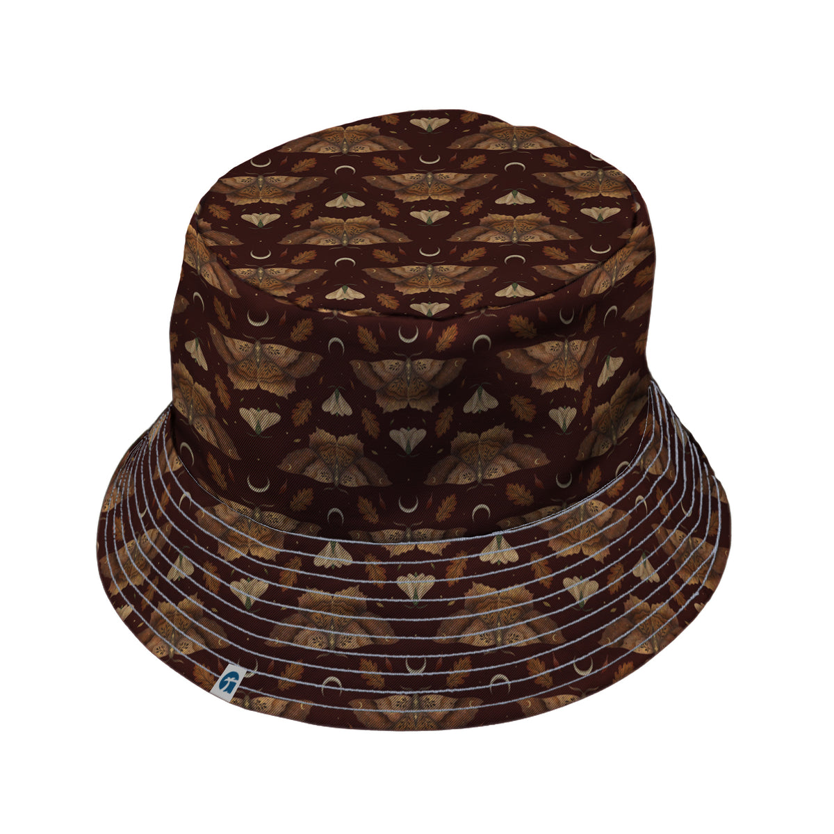 Autumn Moth Dawn Bucket Hat Gray Stitching