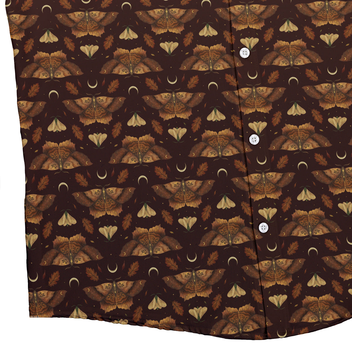 Autumn Moth Dawn Button Up Shirt Bottom Corner