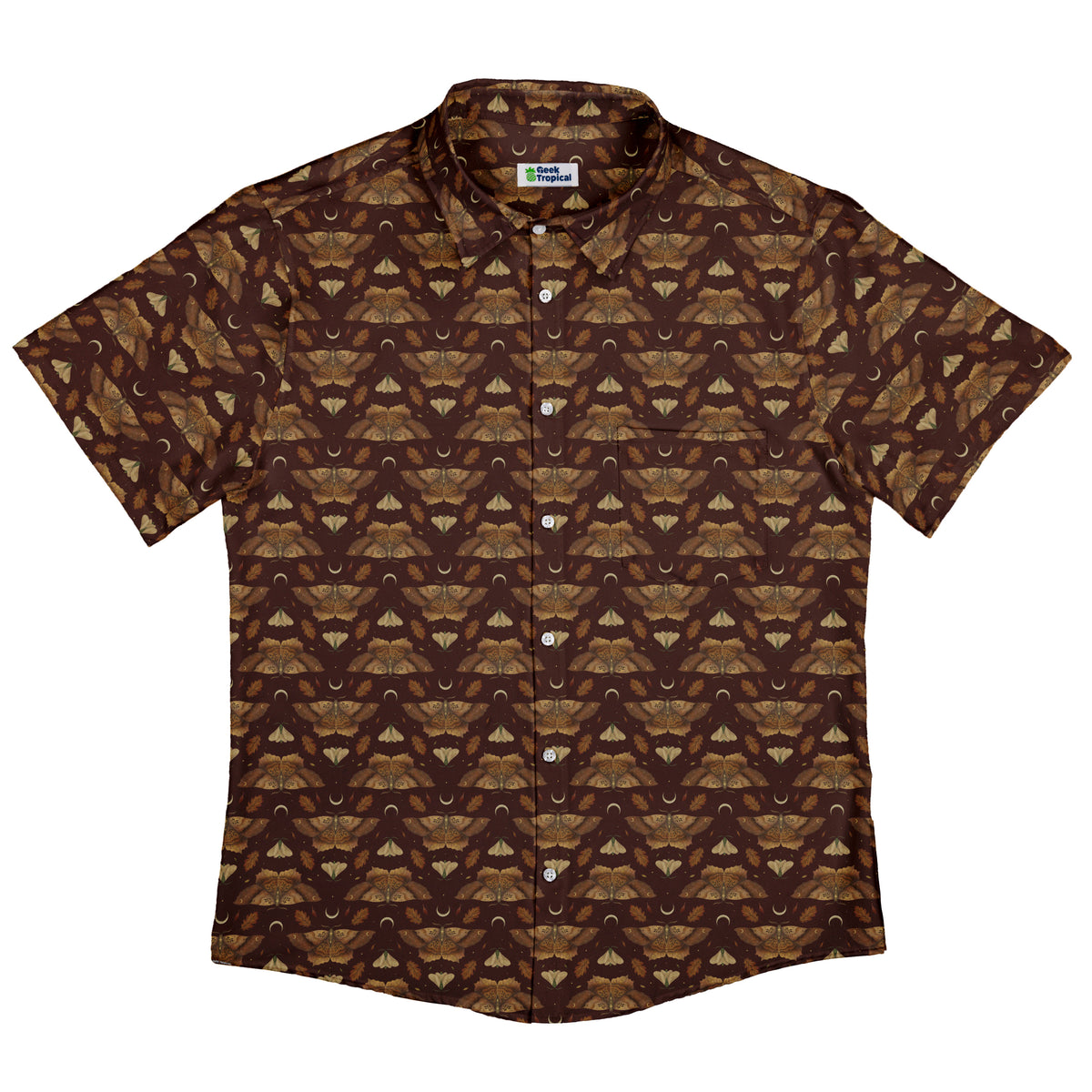 Autumn Moth Dawn Button Up Shirt Flat Front