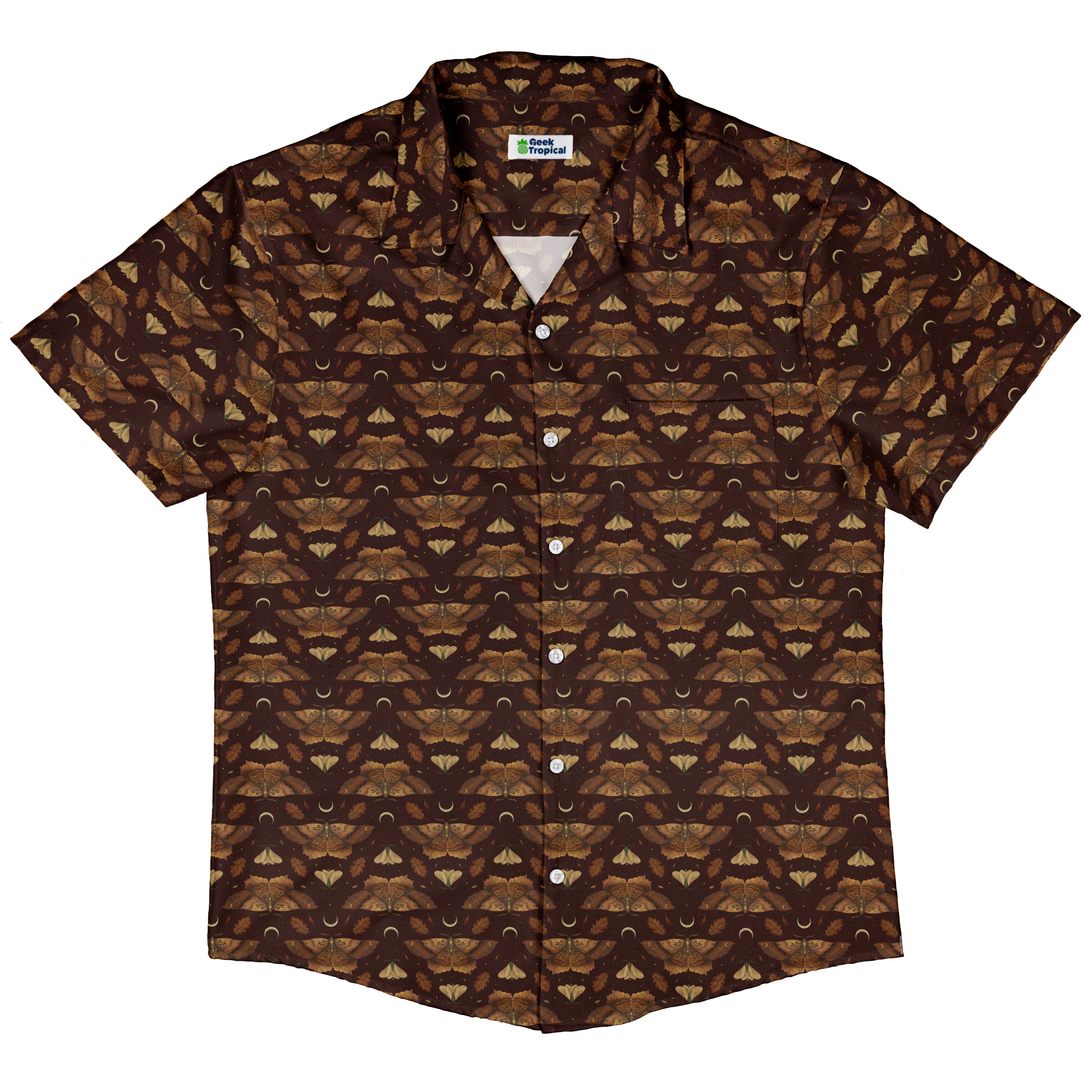 Autumn Moth Dawn Button Up Shirt Hawaiian Front