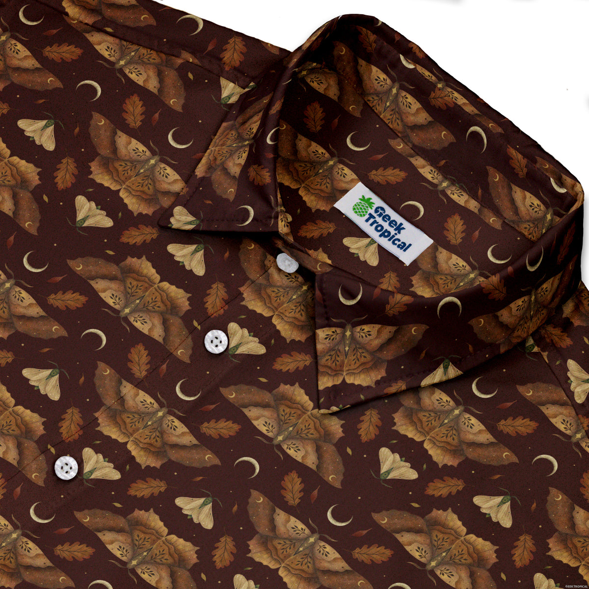 Autumn Moth Dawn Button Up Shirt Neck