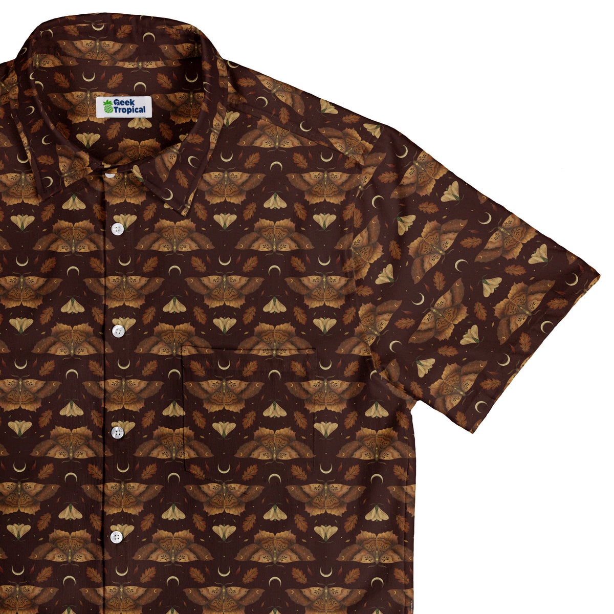 Autumn Moth Dawn Button Up Shirt Top Corner