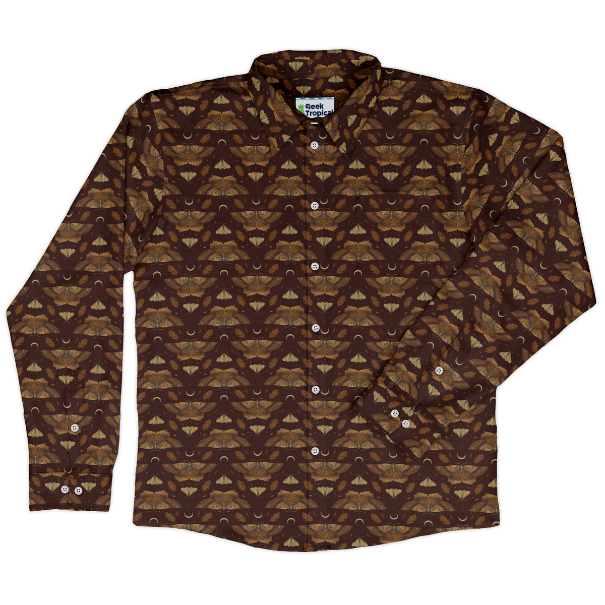 Autumn Moth Dawn Long Sleeve Button Up Shirt front