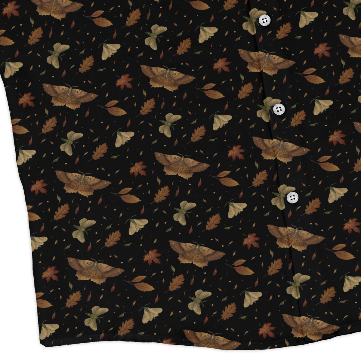 Autumn Moth Long Sleeve Button Up Shirt corner