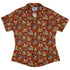 Autumn Pumpkin Kittens Curvy Button Up Shirt womens front