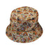 Autumn Pumpkin Puppies Bucket Hat Black Stitching