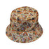 Autumn Pumpkin Puppies Bucket Hat Gray Stitching
