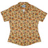 Autumn Pumpkin Puppies Curvy Button Up Shirt womens front