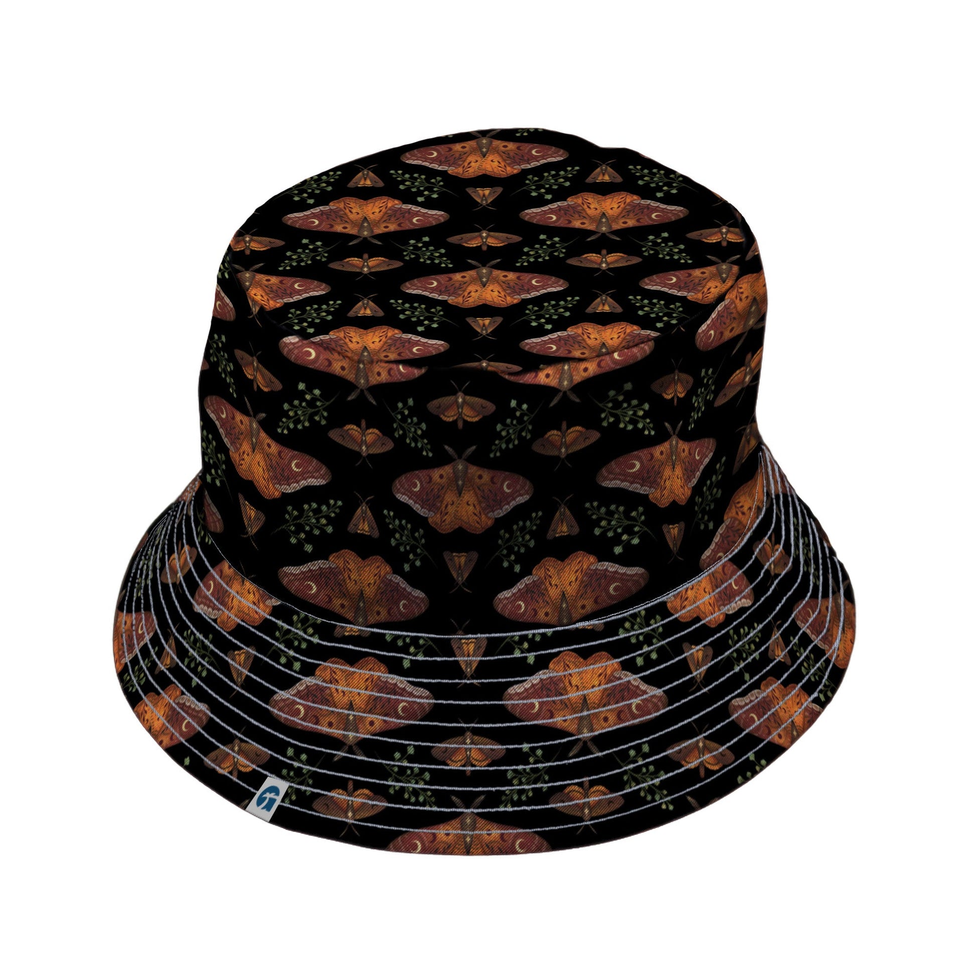 Autumn Underwing Moths Bucket Hat Gray Stitching