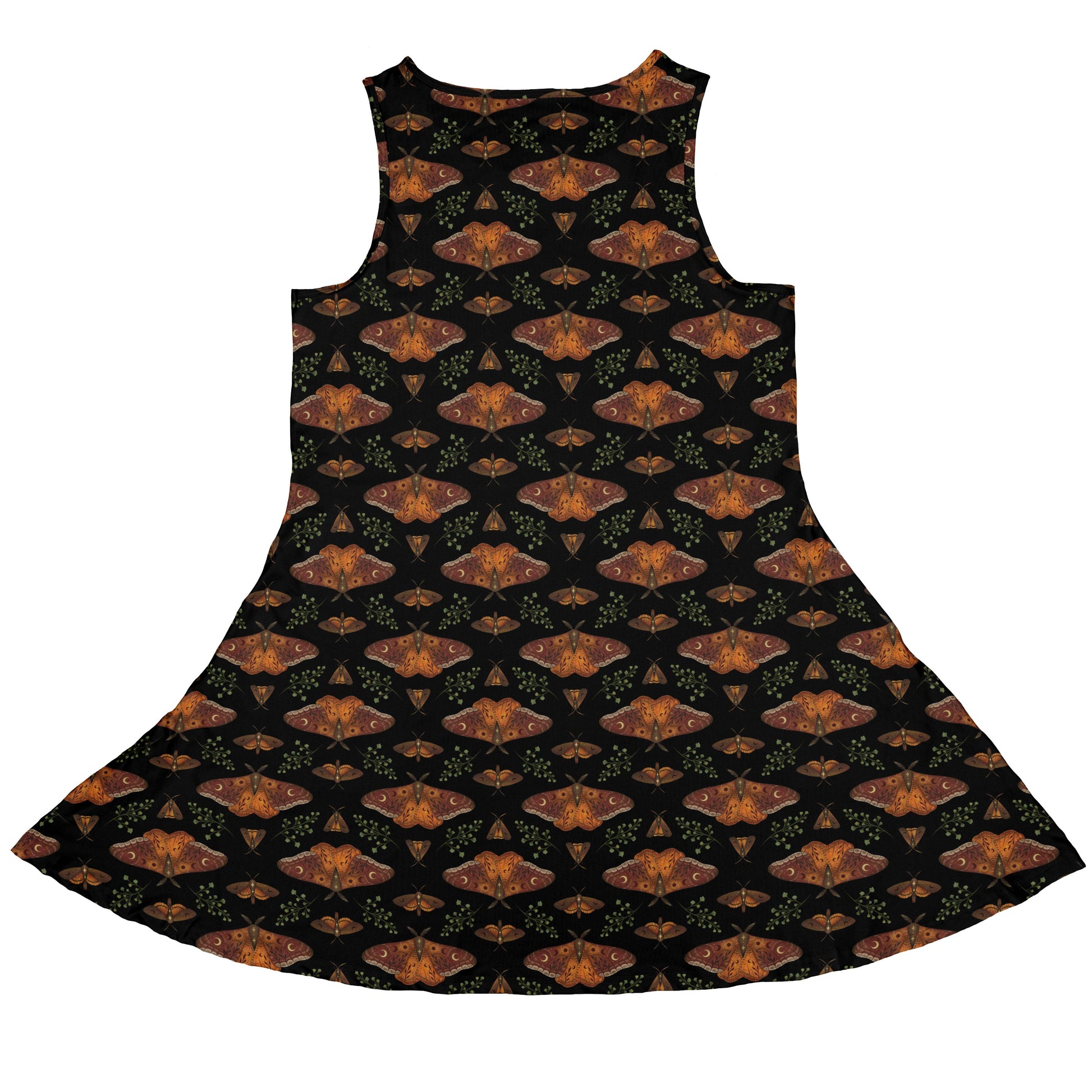 Autumn Underwing Moths Sleeveless Dress back