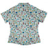 Aviation Adventure Curvy Button Up Shirt Geek Nerd aviation print Design by Zirkus Design q225