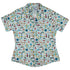 Aviation Adventure Curvy Button Up Shirt Geek Nerd aviation print Design by Zirkus Design q225