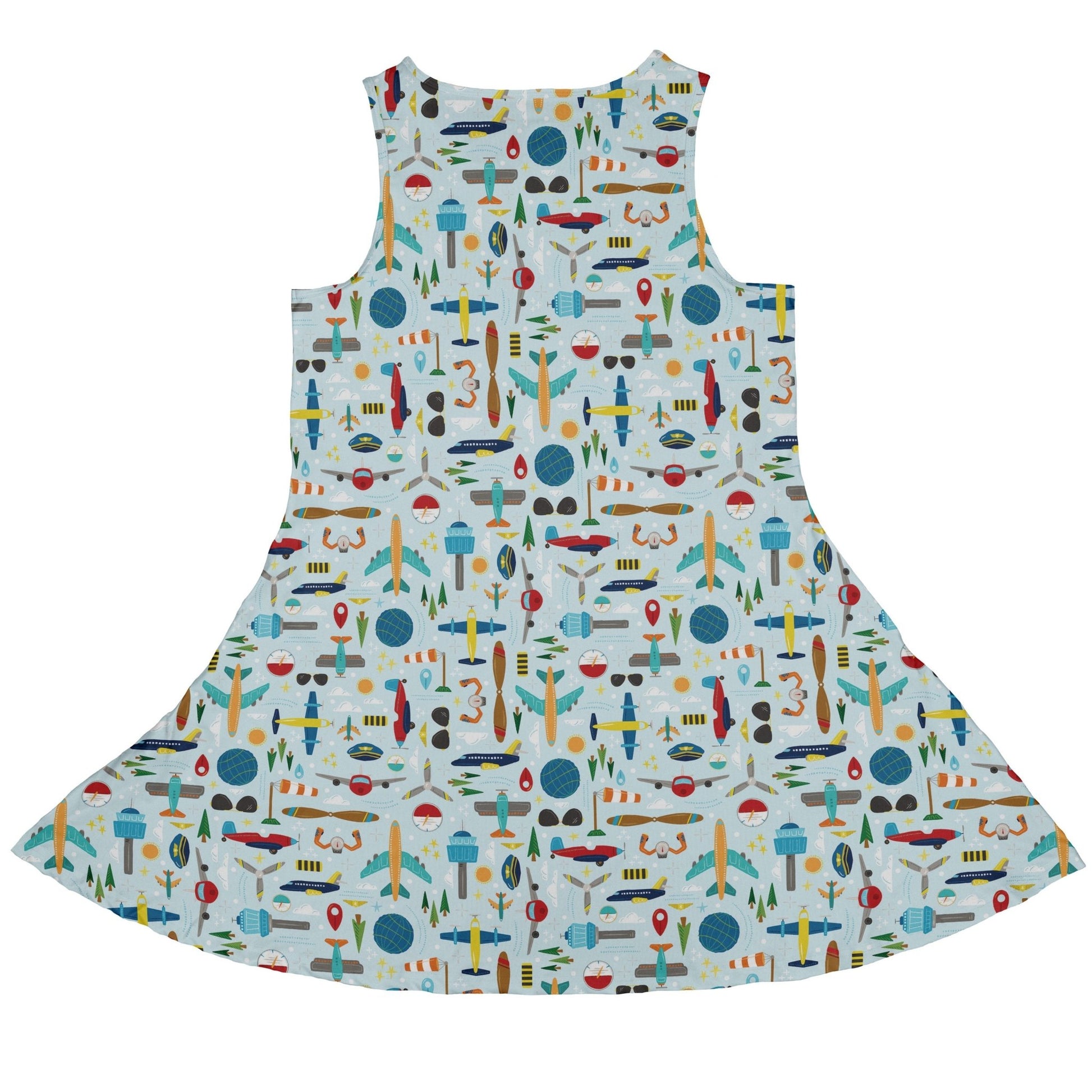 Aviation Adventure Dress Geek Nerd aviation print Design by Zirkus Design lx - C