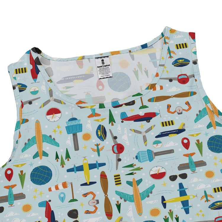 Aviation Adventure Dress Geek Nerd aviation print Design by Zirkus Design lx - C