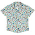 Aviation Adventure Button Up Shirt Geek Nerd adult sizing aviation print Design by Zirkus Design