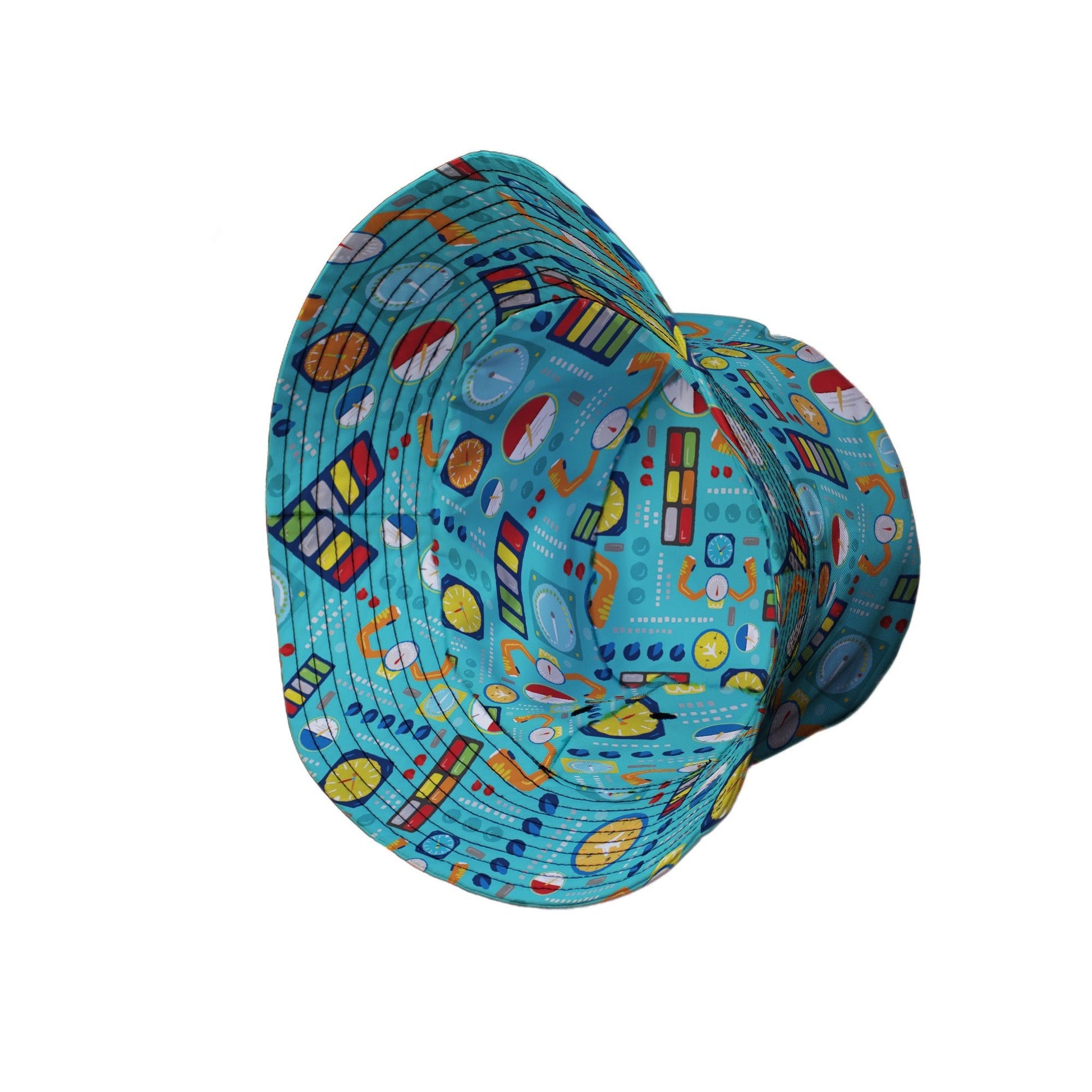 Aviation Adventure instrument Bucket Hat Geek Nerd aviation print Design by Zirkus Design lx - B