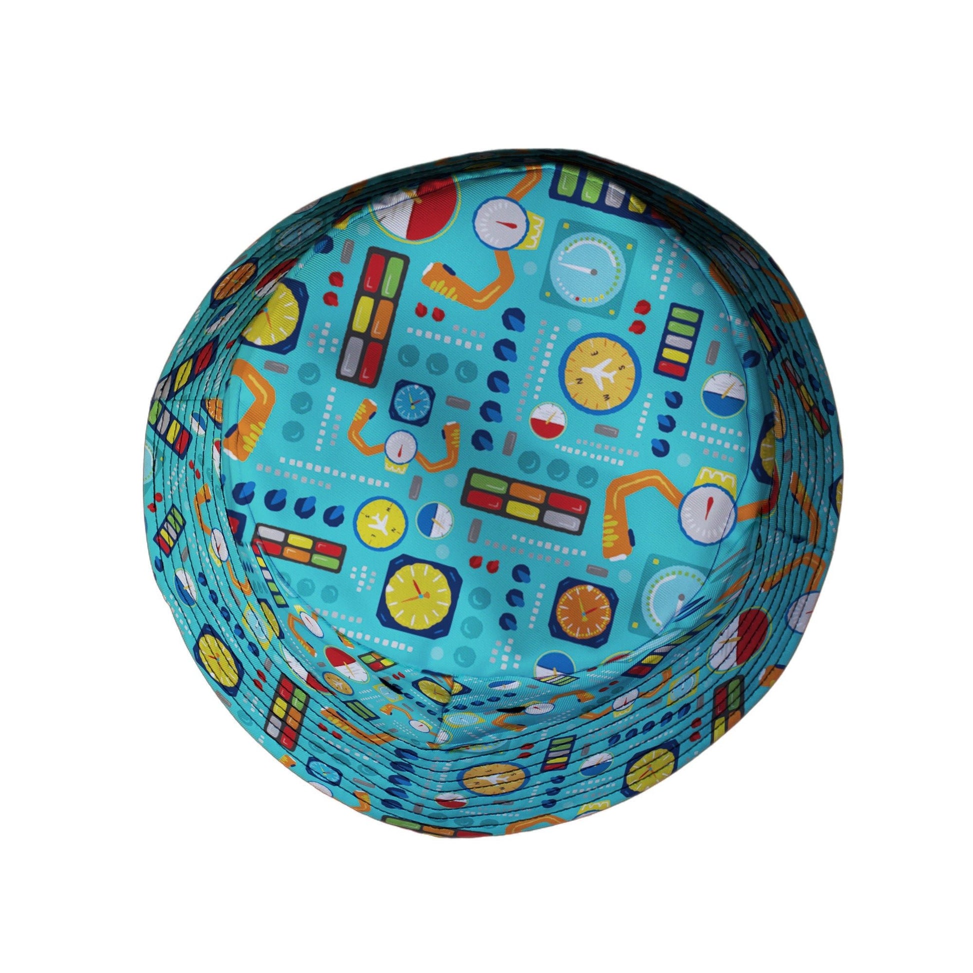 Aviation Adventure instrument Bucket Hat Geek Nerd aviation print Design by Zirkus Design lx - B
