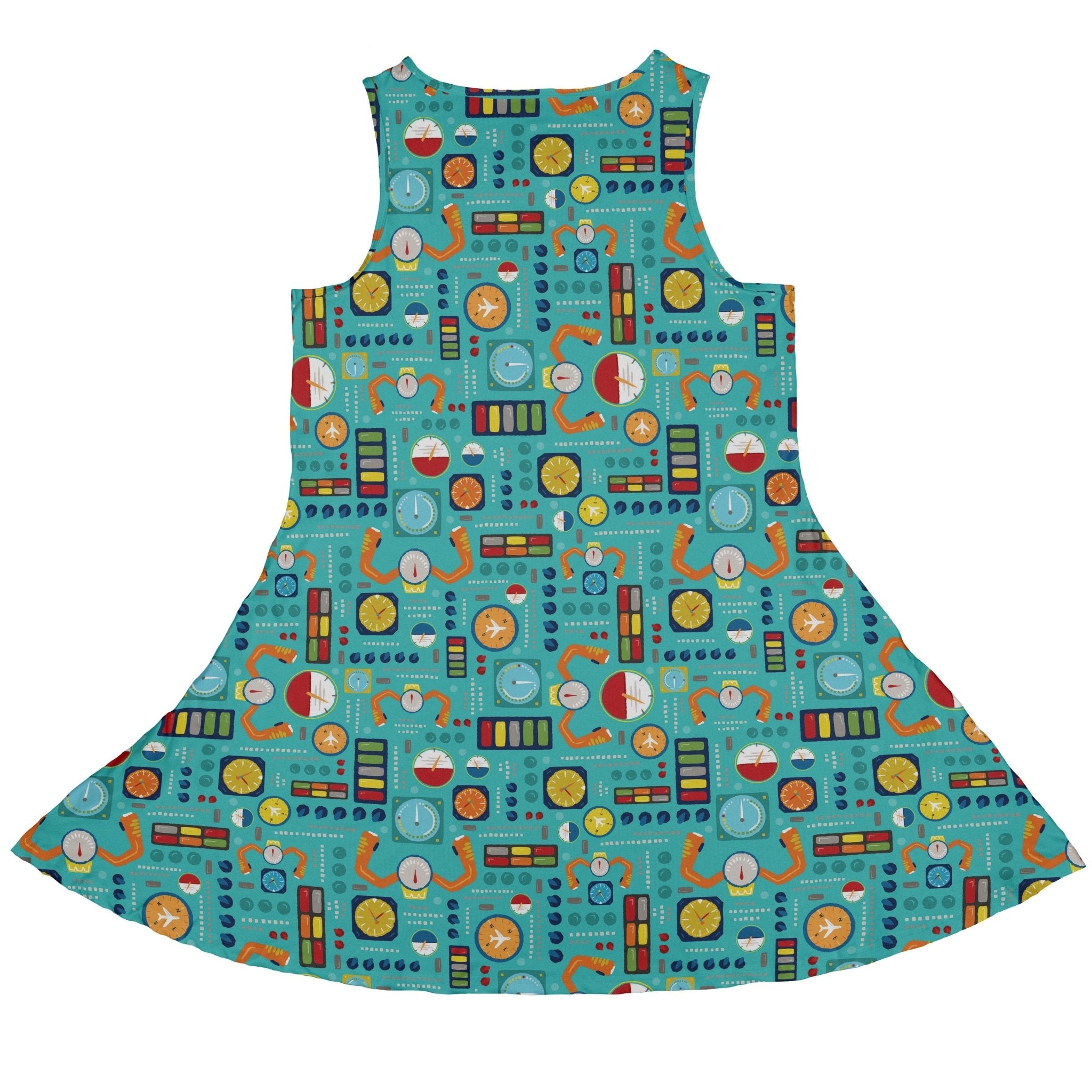 Aviation Adventure instrument Dress Geek Nerd aviation print Design by Zirkus Design lx - C
