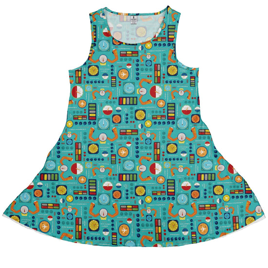 Aviation Adventure instrument Dress Geek Nerd aviation print Design by Zirkus Design lx - C