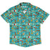 Aviation Adventure instrument Button Up Shirt Geek Nerd adult sizing aviation print Design by Zirkus Design