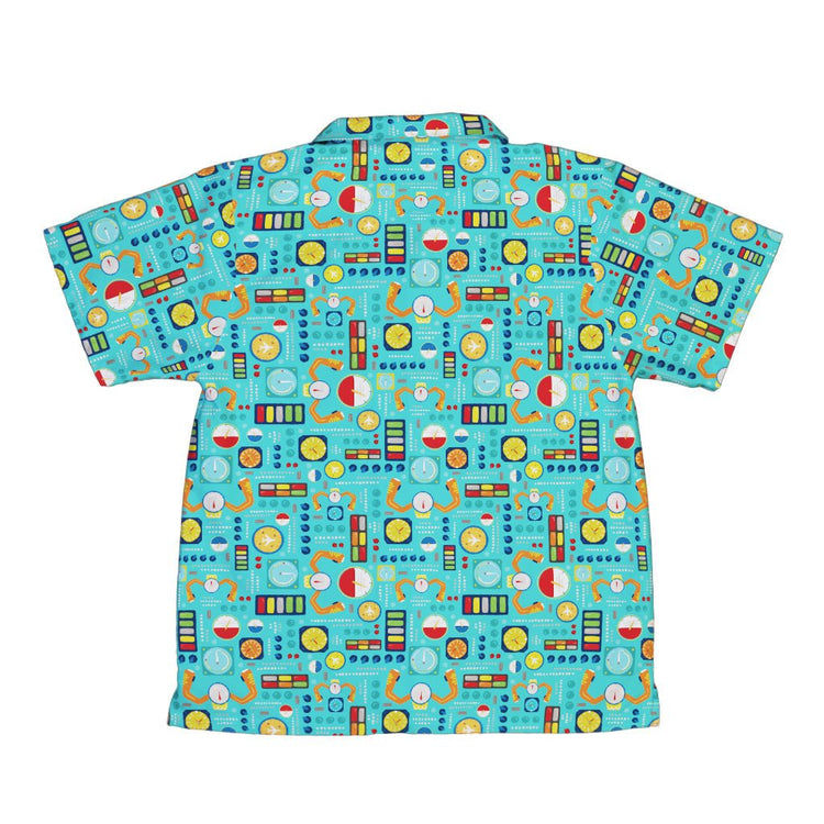 Aviation Adventure instrument Youth Hawaiian Shirt Geek Nerd aviation print Design by Zirkus Design q225