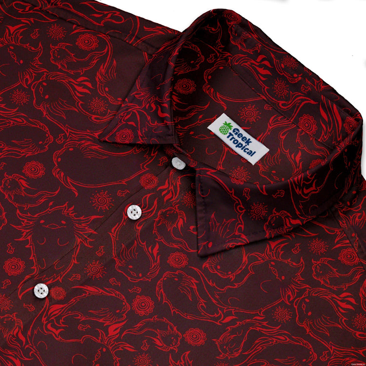 Axolotil Firebending Salamanders Button Up Shirt - adult sizing - Anime - Design by Ardi Tong