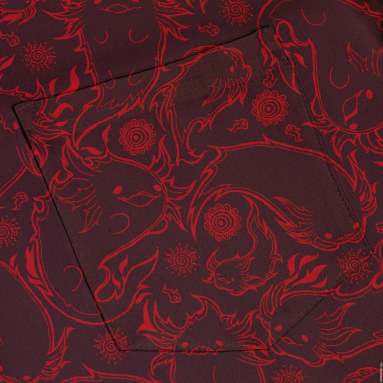 Axolotil Firebending Salamanders Button Up Shirt - adult sizing - Anime - Design by Ardi Tong