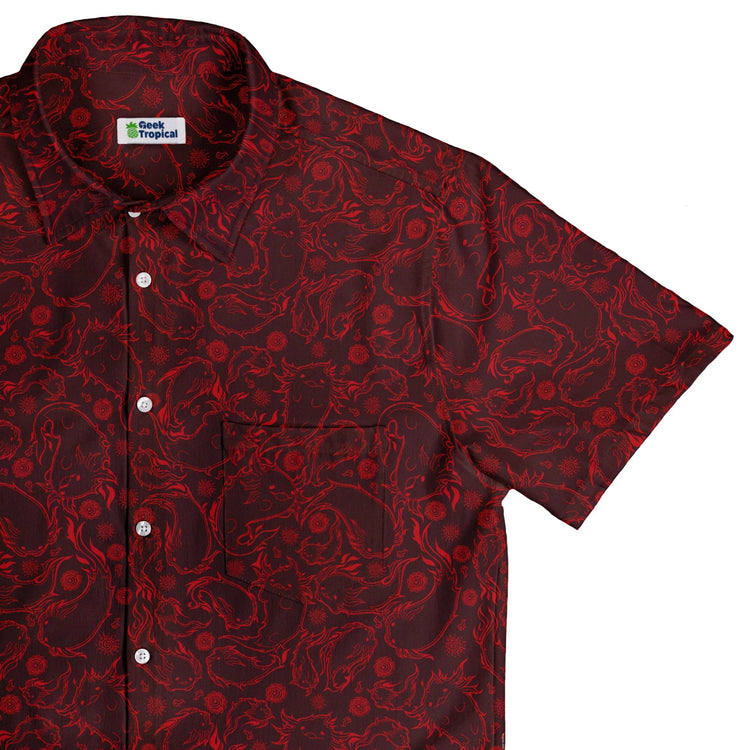 Axolotil Firebending Salamanders Button Up Shirt - adult sizing - Anime - Design by Ardi Tong
