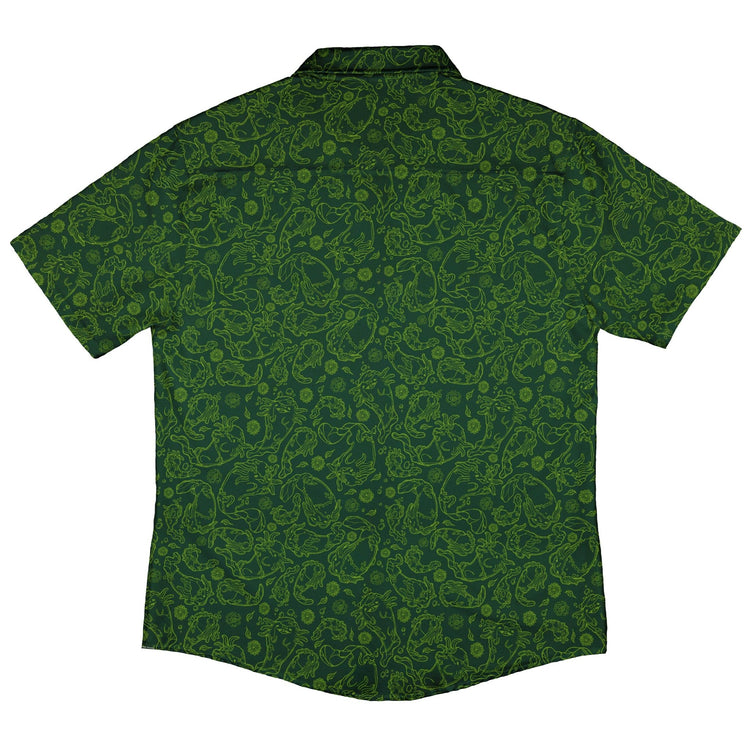 Axolotl Earthbending Salamanders Button Up Shirt - adult sizing - Anime - Design by Ardi Tong