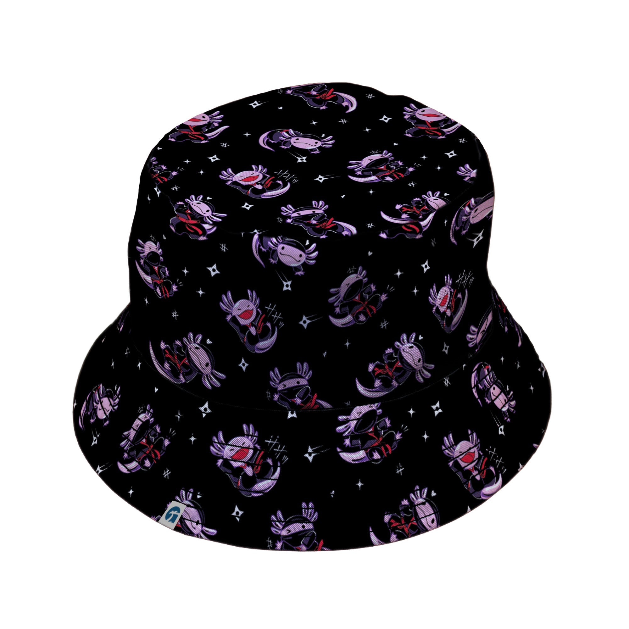 Axolotl Ninjas Bucket Hat Geek Nerd 0925 Animal Patterns Design by Tobe Fonseca