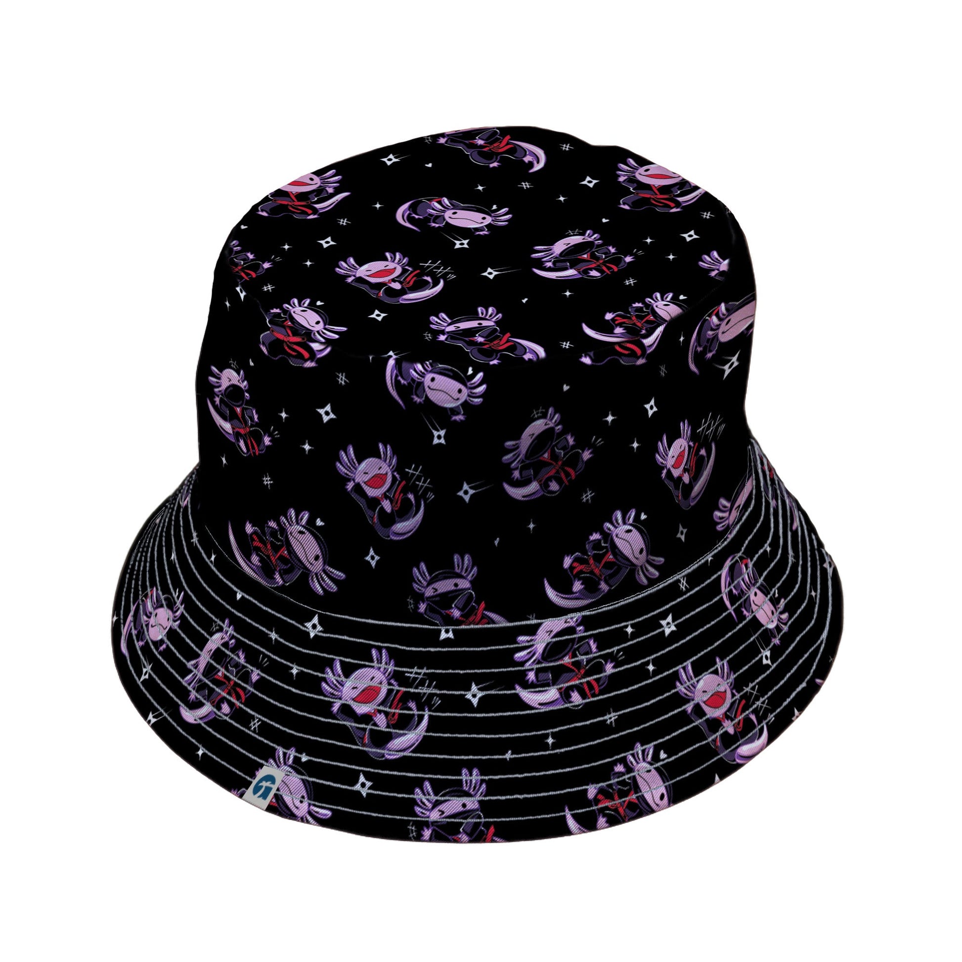 Axolotl Ninjas Bucket Hat Geek Nerd 0925 Animal Patterns Design by Tobe Fonseca